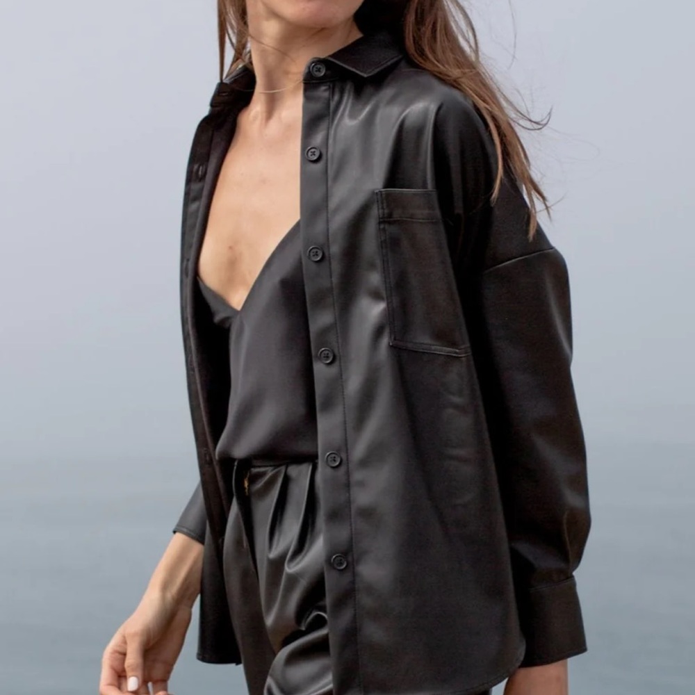 Vegan Leather Shirt- New With Tags! NWT
